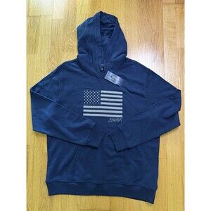 Polo Ralph Lauren USA Flag Pullover Fleece Hoodie Sweatshirt Blue XL 18-20 NWT